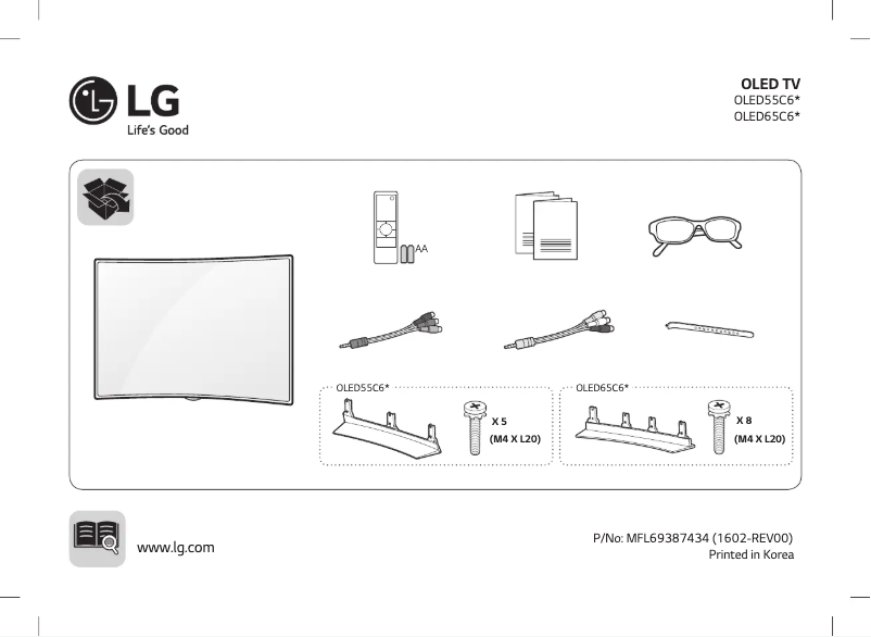 Page 1 de la notice Manuel utilisateur LG OLED55C6Y