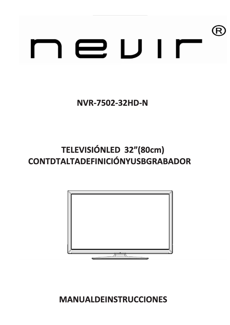 Image de la première page du manuel de l'appareil NVR-7502-32HD-N