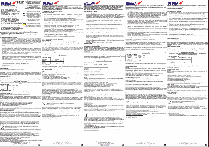 Image de la première page du manuel de l'appareil DED7530