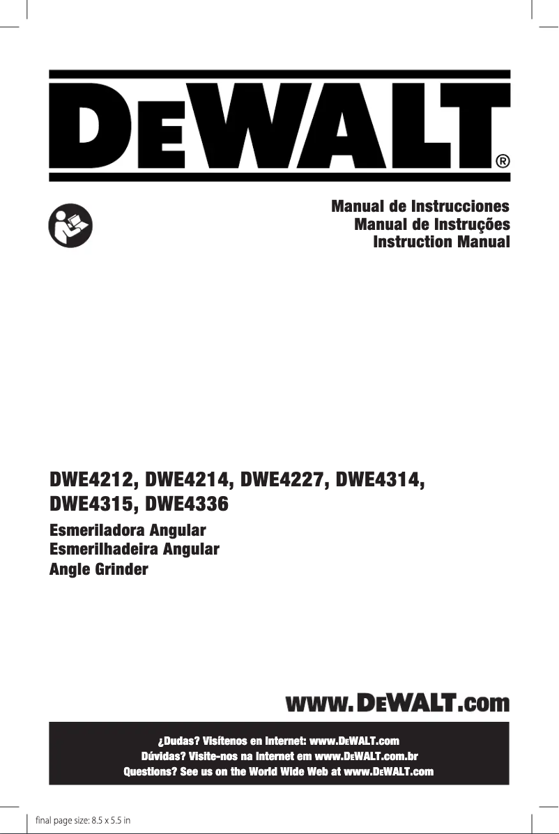 Image de la première page du manuel de l'appareil DWE4212