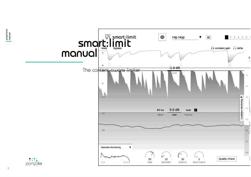 Page 1 de la notice Manuel utilisateur Sonible smart:limit