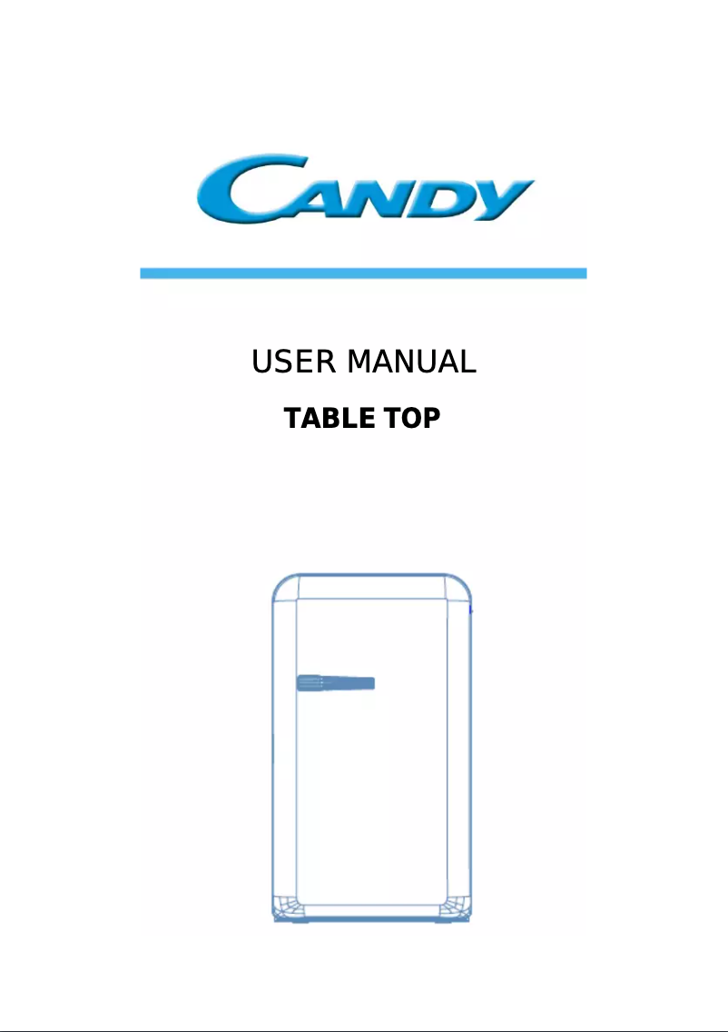 Page n°1 - Manuel utilisateur Candy CKRTOS 544WH