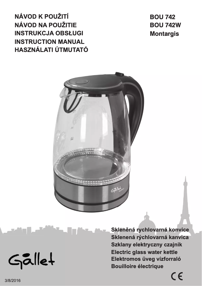 Image de la première page du manuel de l'appareil BOU742