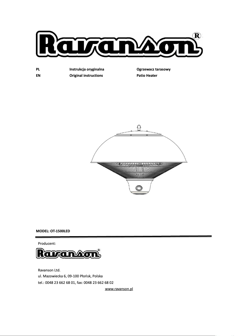 Image de la première page du manuel de l'appareil OT-1500LED