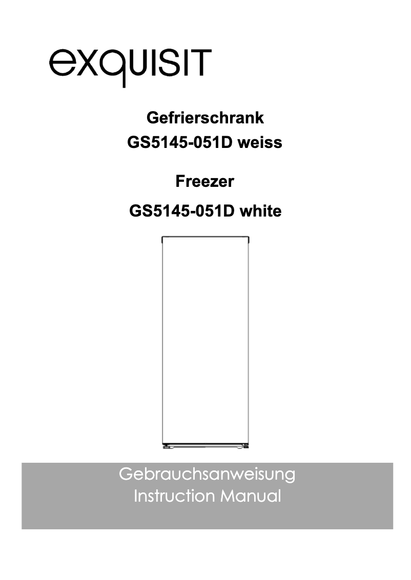 Page 1 de la notice Manuel utilisateur Exquisit GS5145-051D