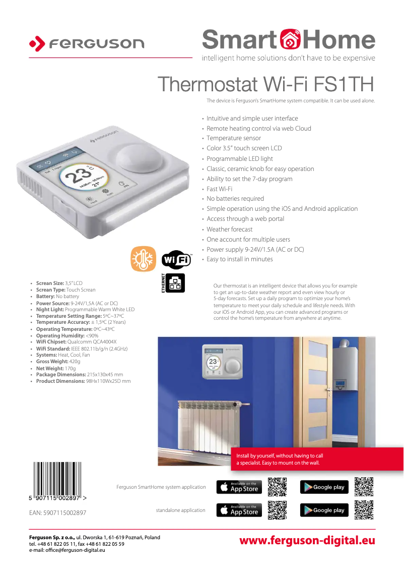 Image de la première page du manuel de l'appareil FS1TH