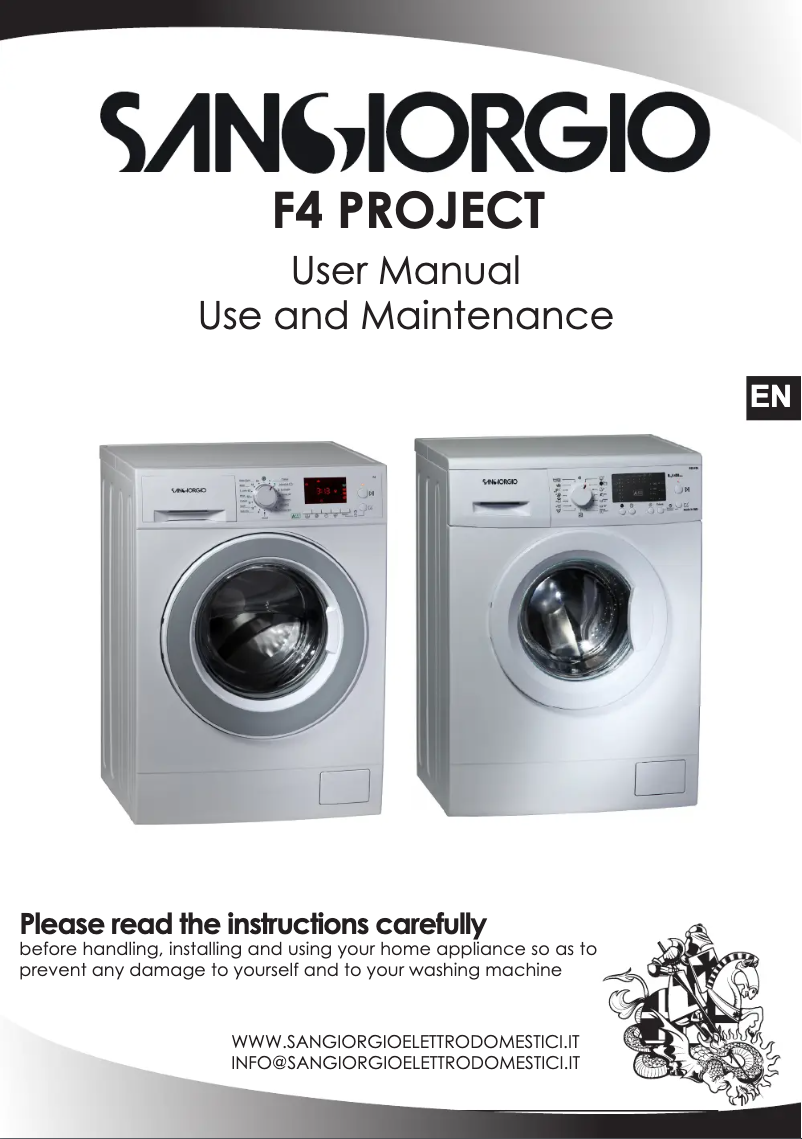 Page n°1 - Manuel utilisateur SanGiorgio FS614D9
