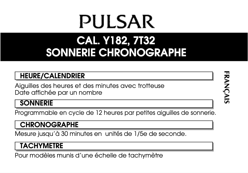 Página 1 del manual Manual de usuario Pulsar 7T32