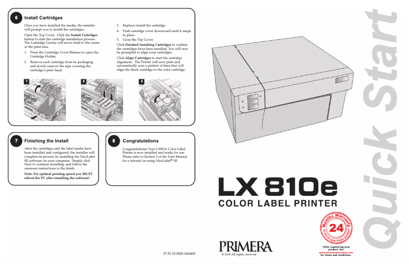Page n°1 - Manuel utilisateur Primera LX810e