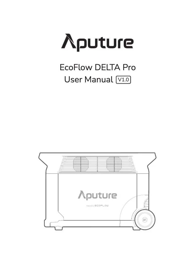 Page n°1 - Manuel utilisateur Aputure EcoFlow DELTA Pro