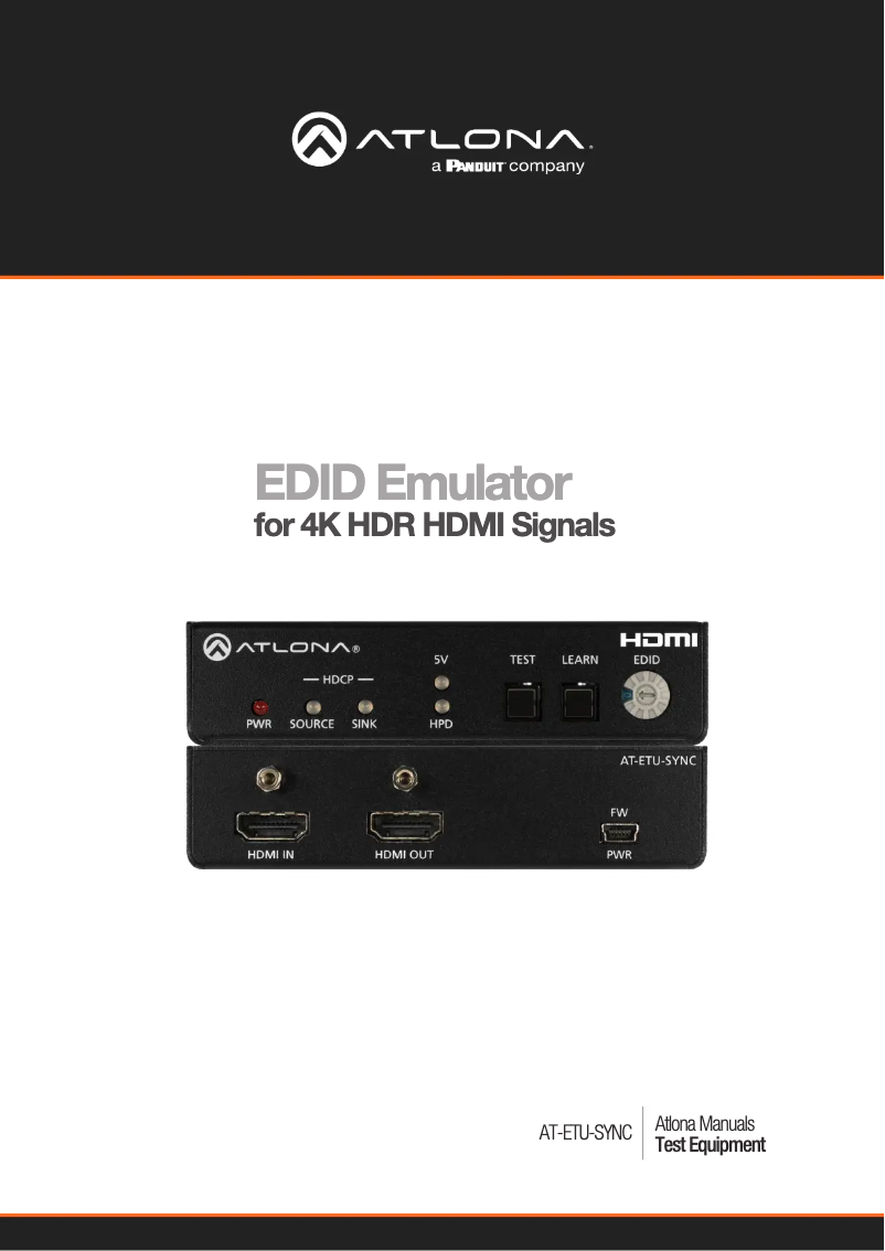 Página 1 del manual Manual de usuario Atlona AT-ETU-SYNC