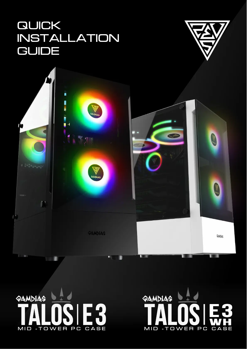 Page 1 de la notice Manuel utilisateur Gamdias Talos E3