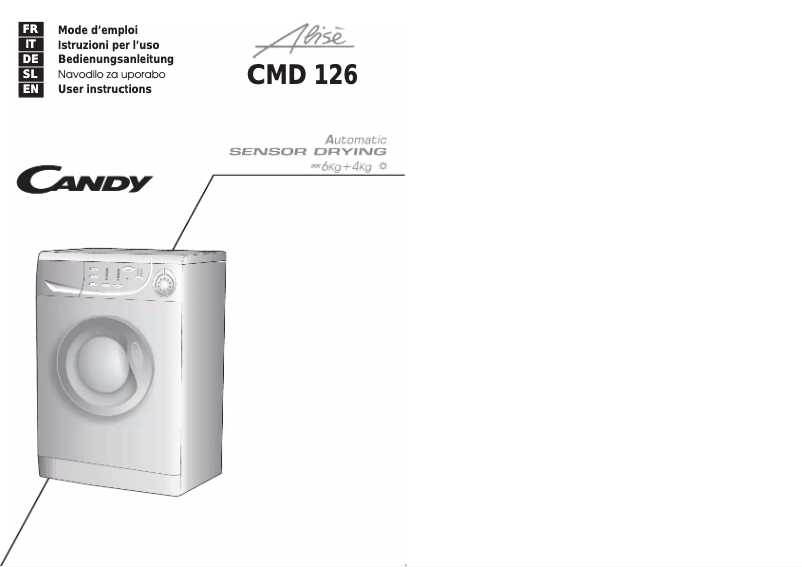 Page n°1 - Manuel utilisateur Candy CMD 126