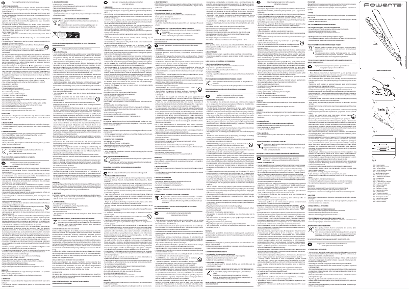 Page 1 de la notice Manuel utilisateur Rowenta Optiliss SF323L