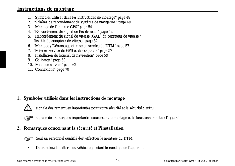 Image de la première page du manuel de l'appareil DTM 7802