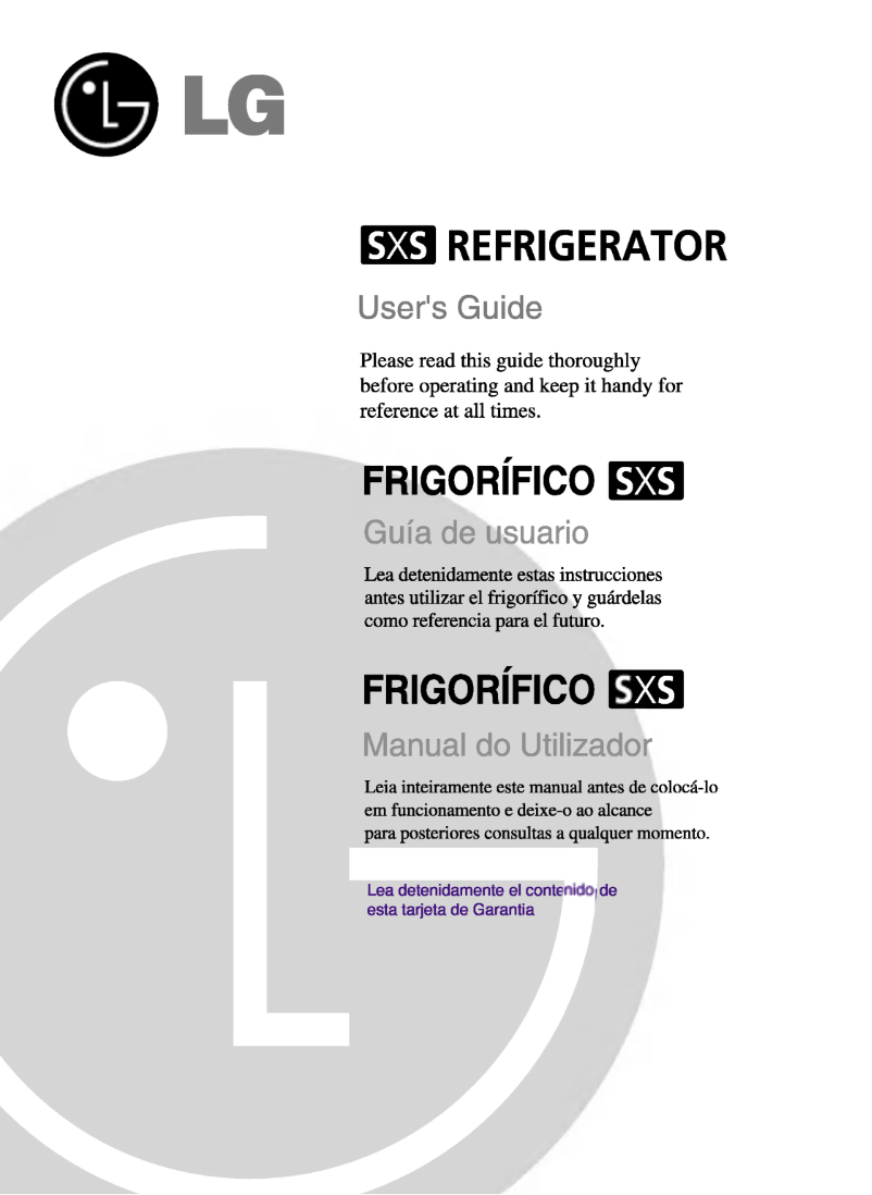 Page n°1 - Manuel utilisateur LG GR-L197QTHA