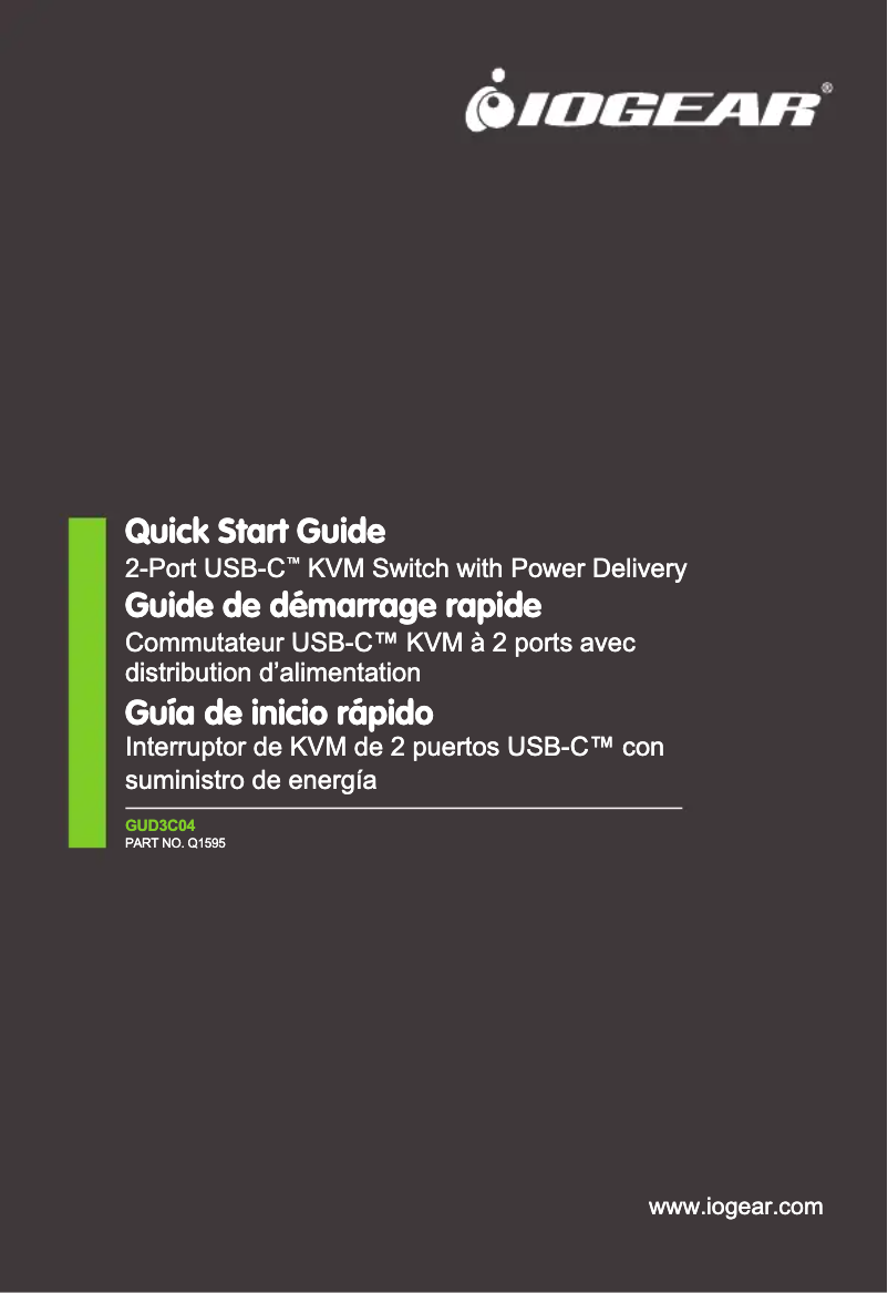 Page 1 de la notice Manuel utilisateur iogear GUD3C04