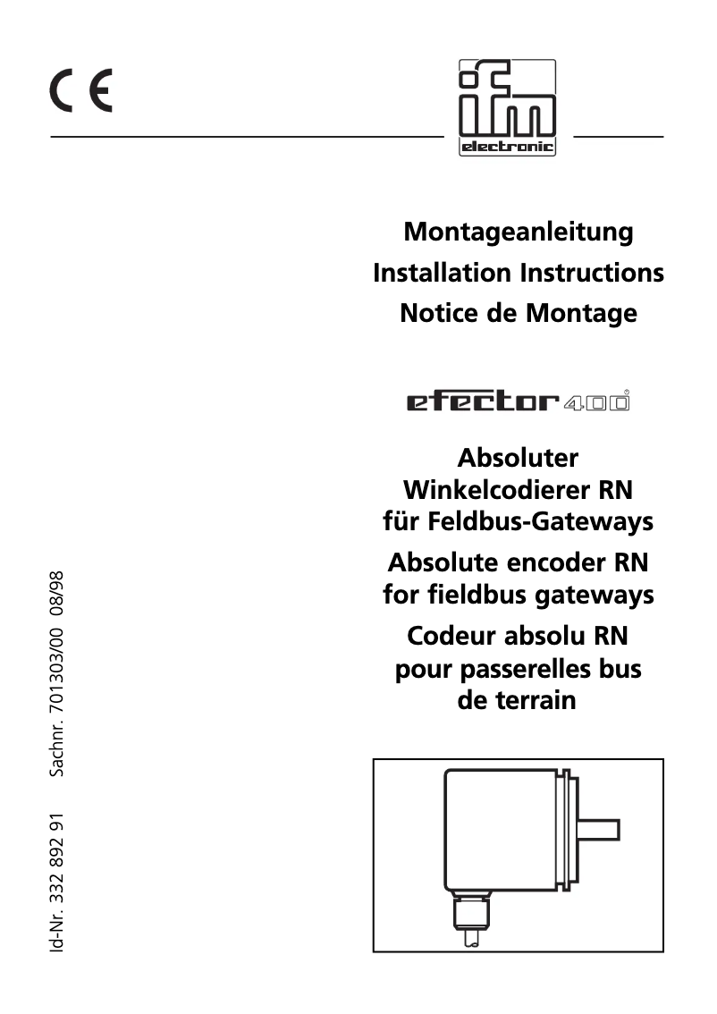 Page n°1 - Manuel utilisateur IFM RN1200