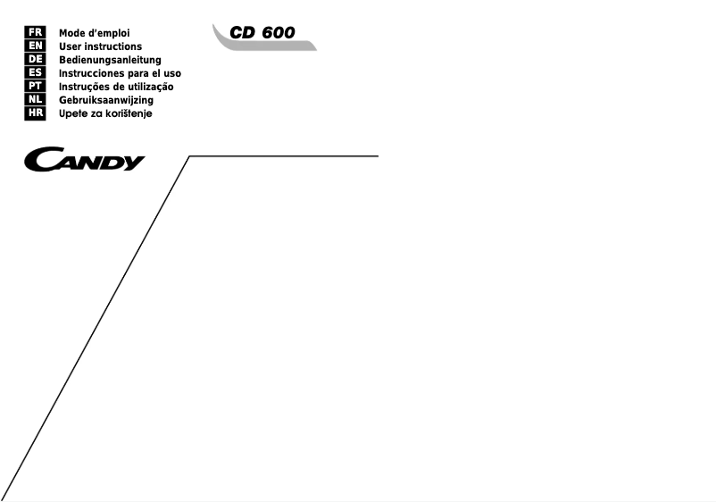 Page n°1 - Manuel utilisateur Candy CD 600