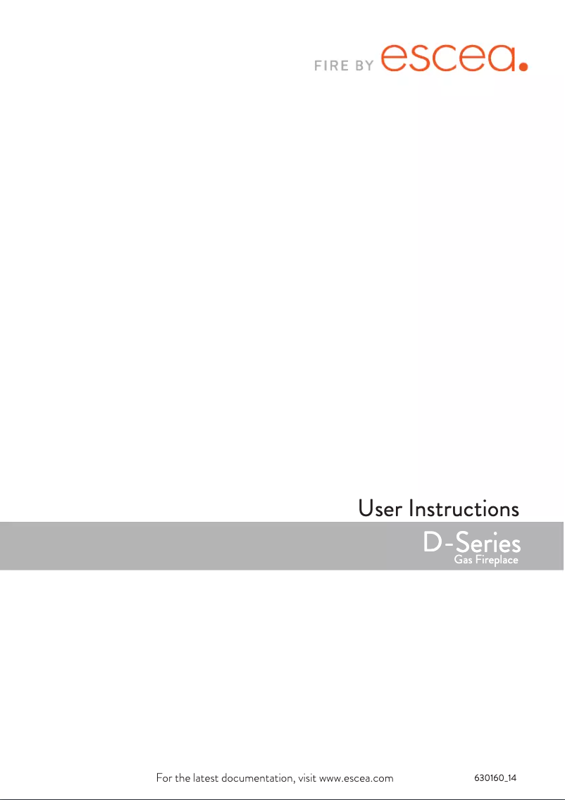 Page 1 de la notice Manuel utilisateur Escea DX1000