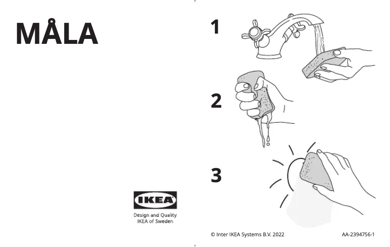 Page 1 de la notice Manuel utilisateur Ikea MÅLA 505.668.83