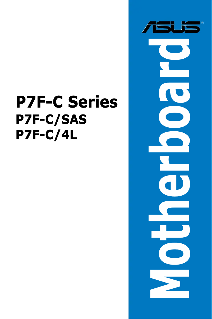 Page 1 de la notice Manuel utilisateur Asus P7F-C/SAS