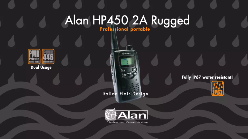Image de la première page du manuel de l'appareil Alan HP450 2A Rugged