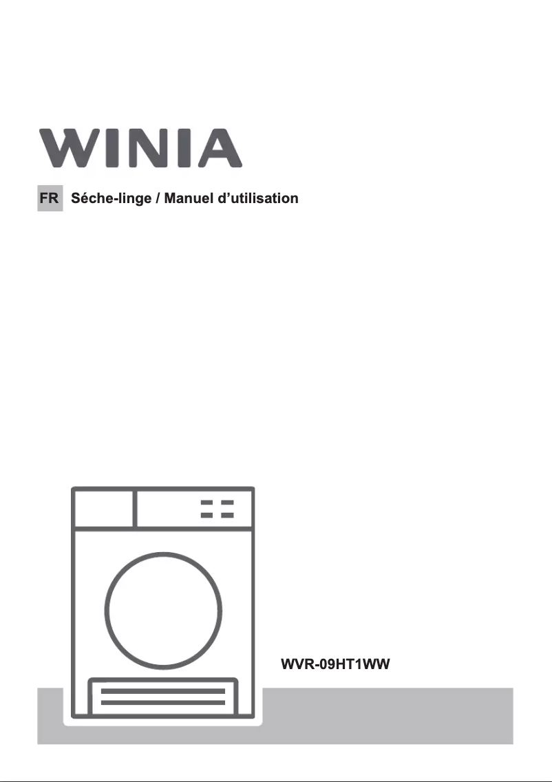 Image de la première page du manuel de l'appareil WVR-09HT1WW