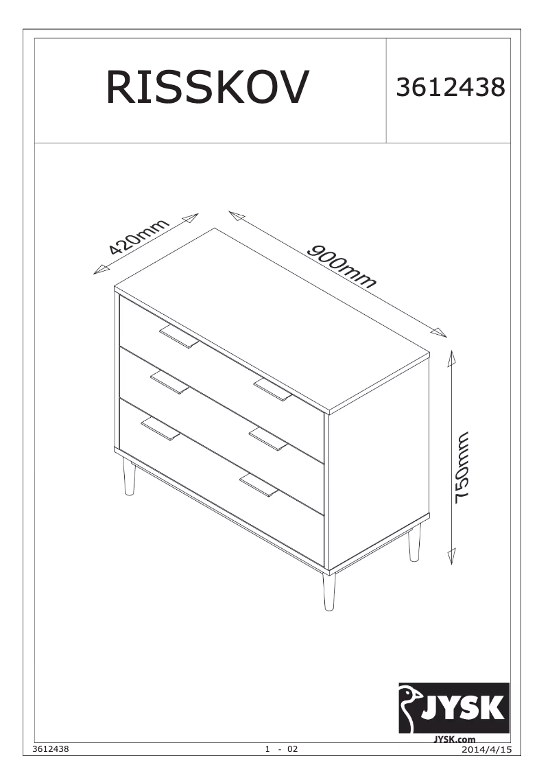 Image de la première page du manuel de l'appareil Risskov (90x75x42)