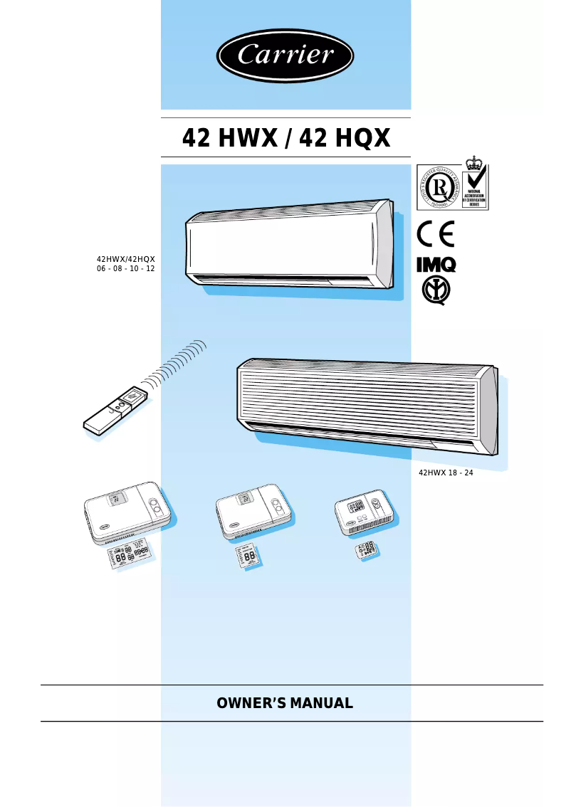 Página 1 del manual Manual de usuario Carrier 42 HQX