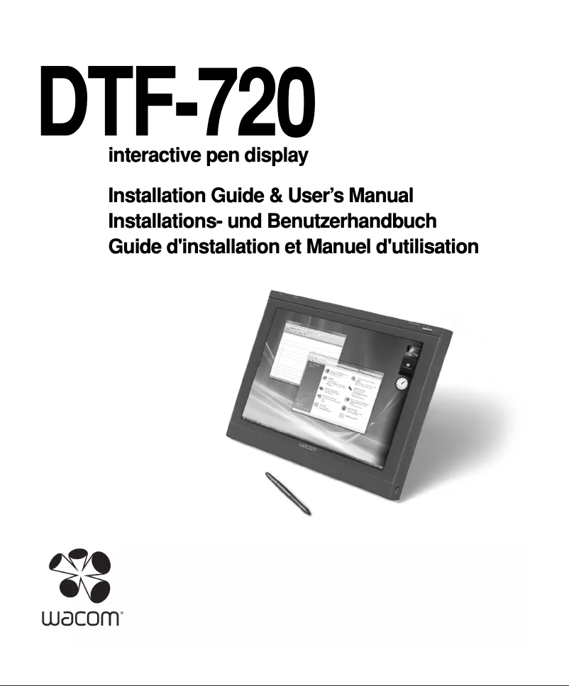 Page 1 de la notice Manuel utilisateur Wacom PL 720