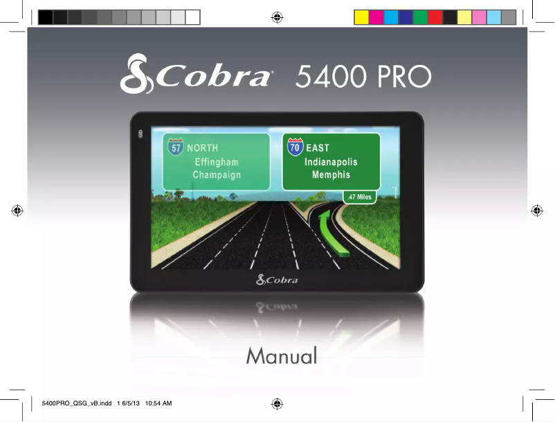 Page 1 de la notice Manuel utilisateur Cobra 5400 Pro