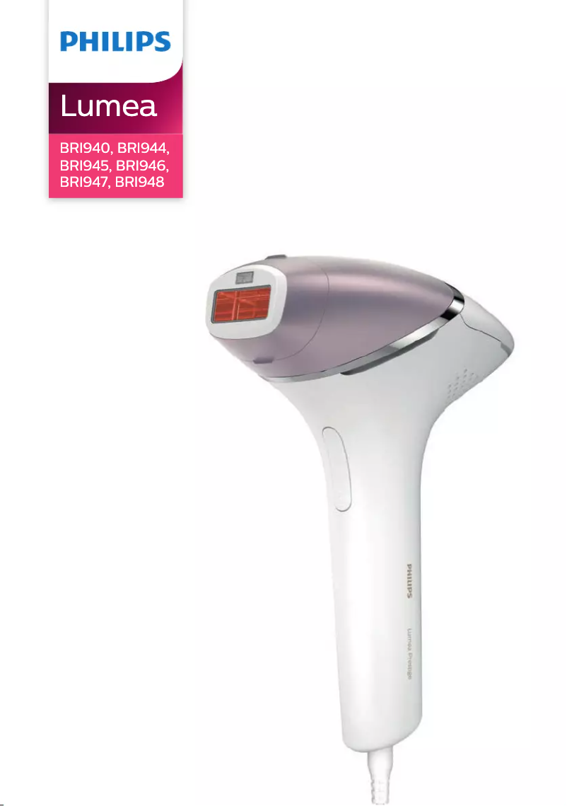 Page 1 de la notice Manuel utilisateur Philips Lumea BRI940