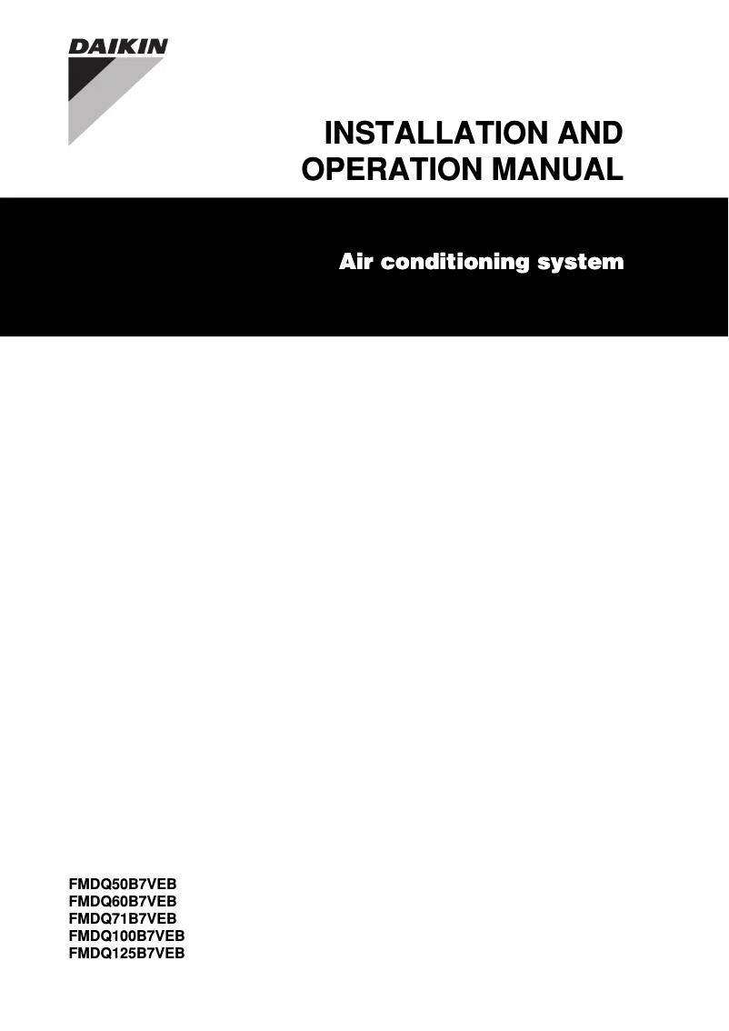 Página 1 del manual Manual de usuario Daikin FMDQ50B7VEB
