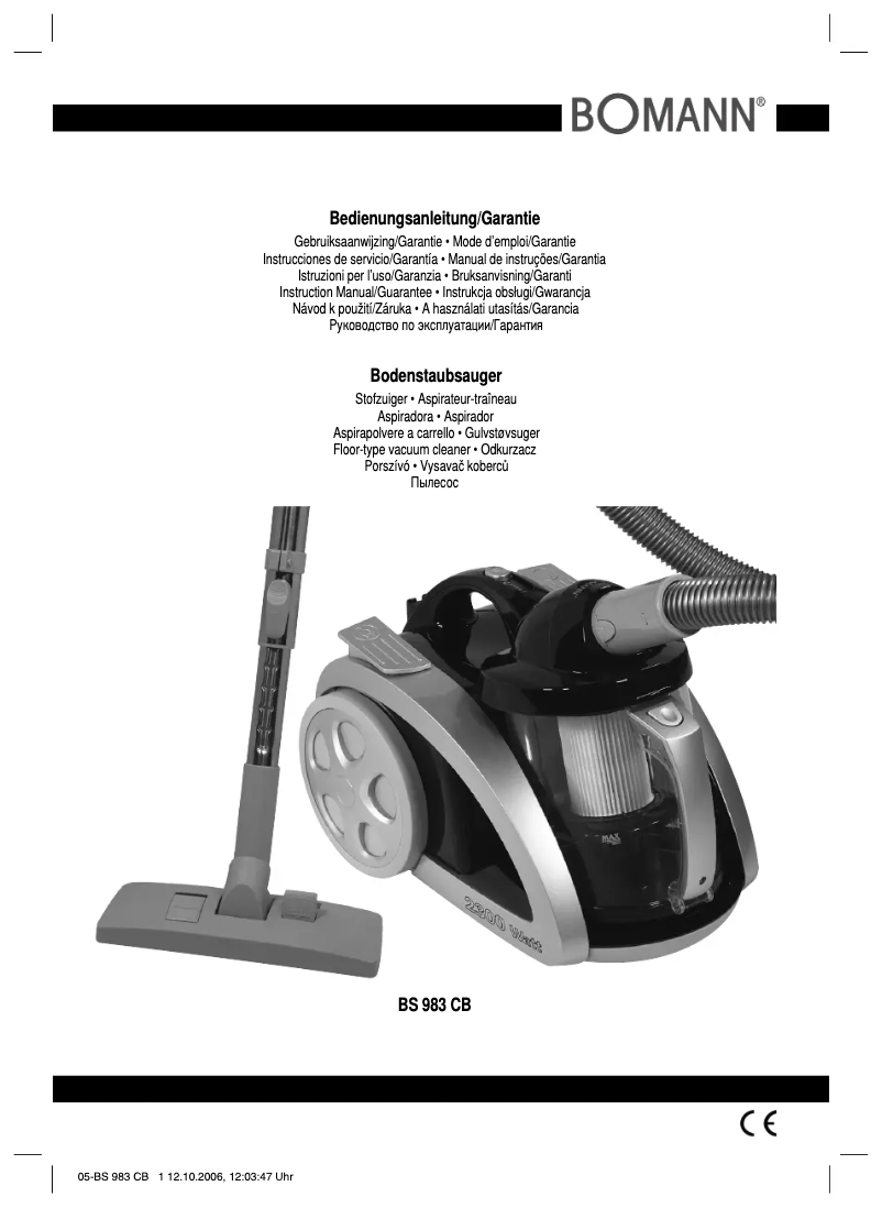 Page n°1 - Manuel utilisateur Bomann BS 983 CB