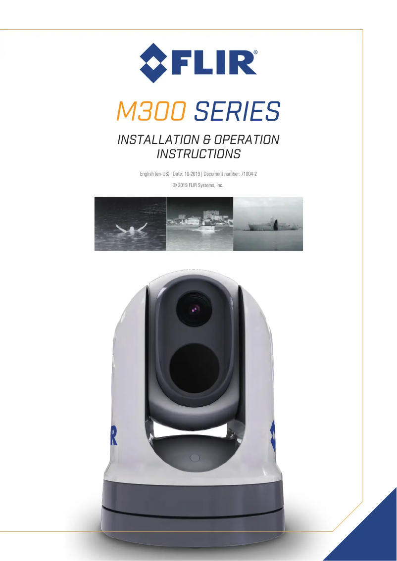 Page 1 of the manual User Manual FLIR M332