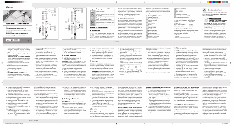 Page 1 de la notice Manuel utilisateur Miomare IAN 289593