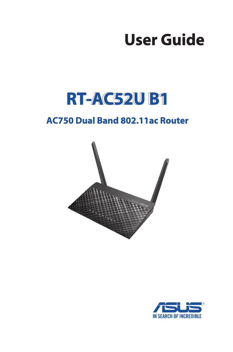 Page 1 de la notice Manuel utilisateur Asus RT-AC52U B1