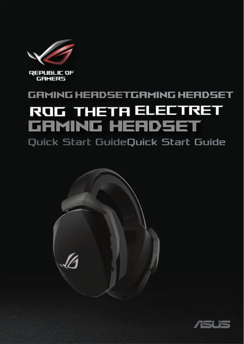 Page 1 de la notice Guide de démarrage rapide Asus ROG Theta Electret