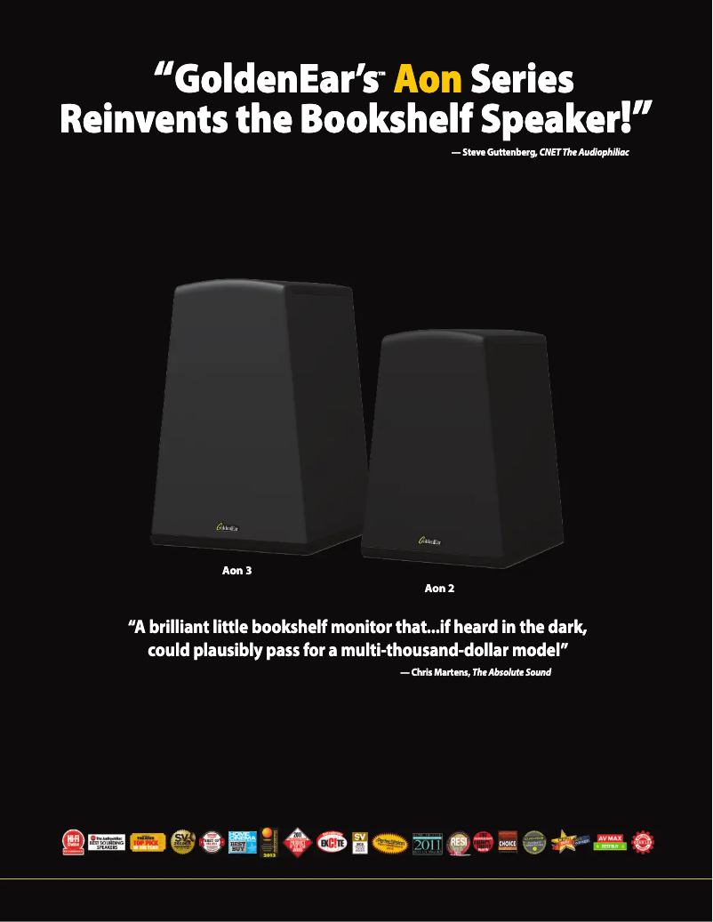 Página 1 del manual Folleto GoldenEar Aon 3