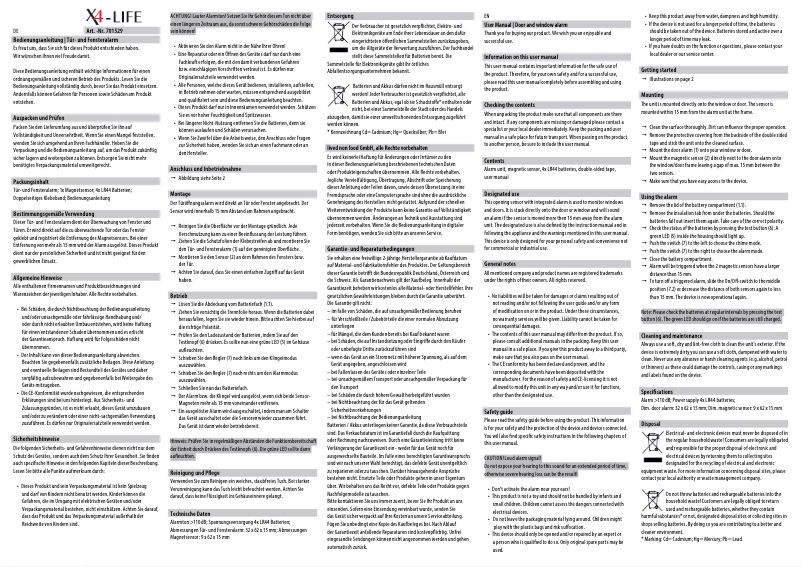Page 1 de la notice Manuel utilisateur X4 Tech 701529