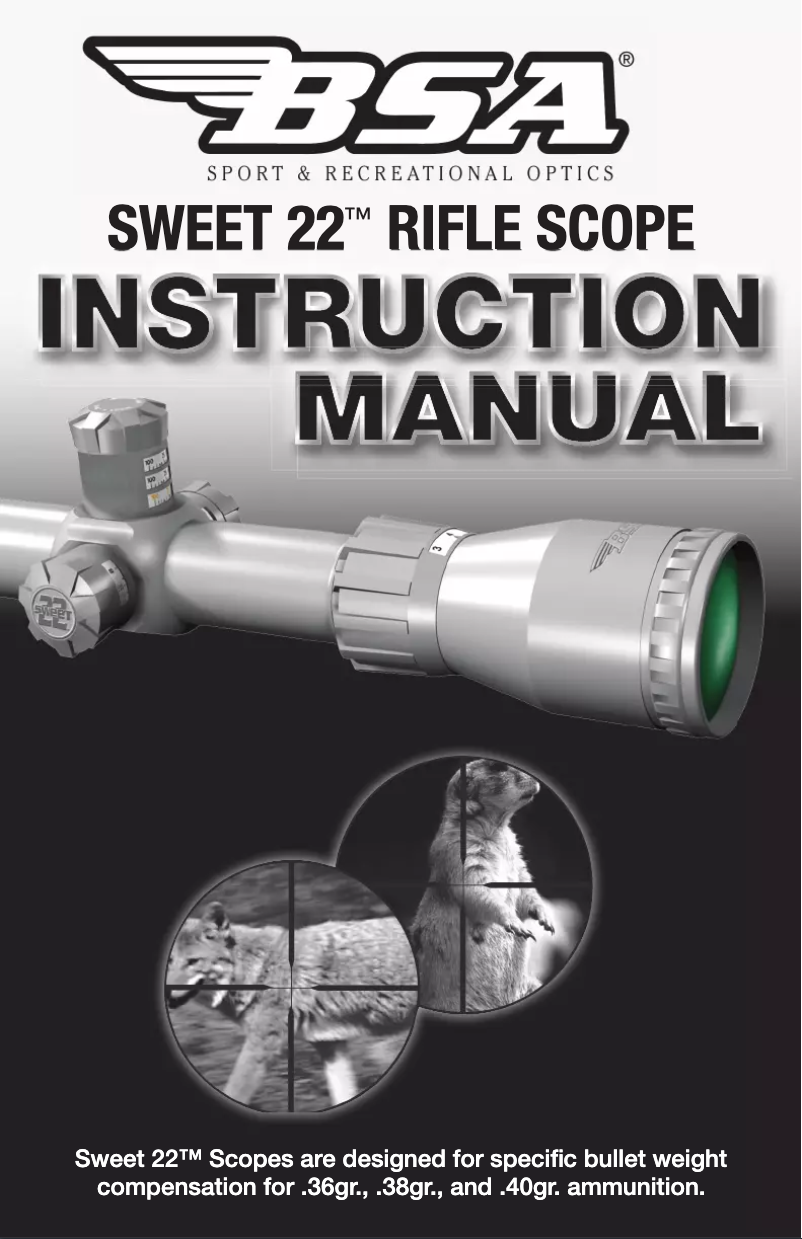 Page 1 de la notice Manuel utilisateur BSA Sweet 22