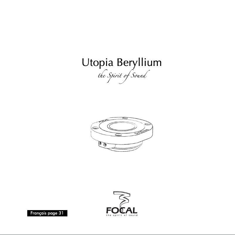 Page 1 of the manual User Manual Focal Utopia Be Kit N°6 /Active