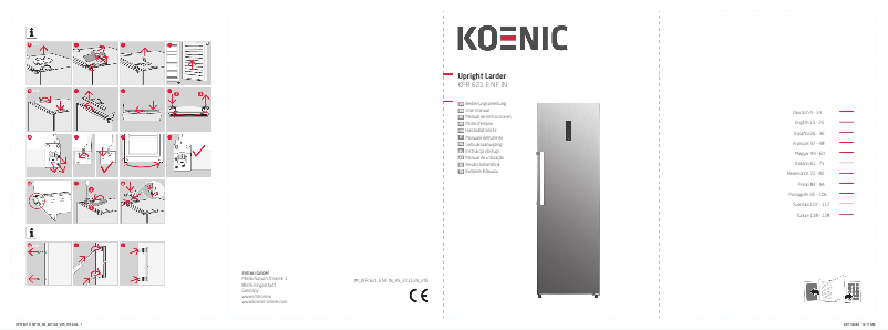 Page 1 de la notice Manuel utilisateur Koenic KFR 621 E NF IN