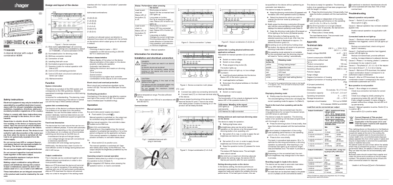 Image de la première page du manuel de l'appareil TYA664BN
