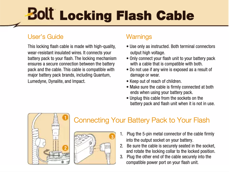 Page n°1 - Manuel utilisateur Bolt CKE2