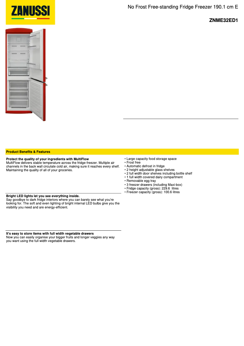 Image de la première page du manuel de l'appareil ZNME32ED1