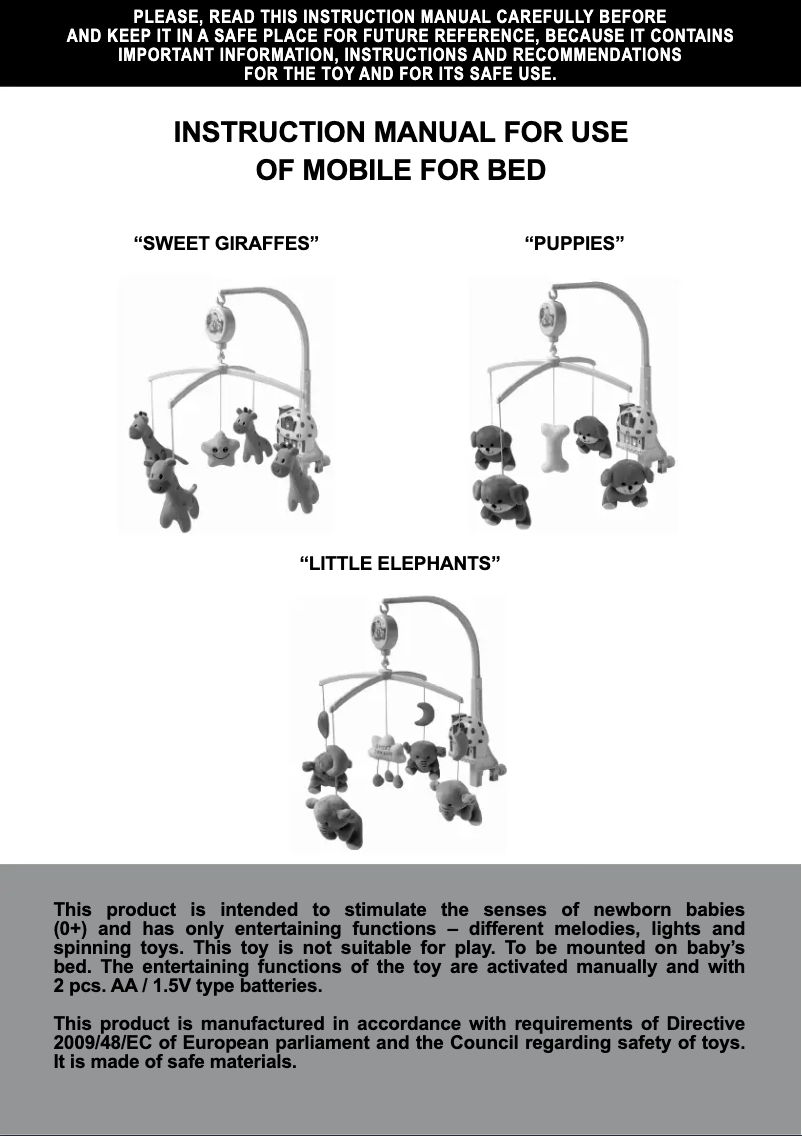 Image de la première page du manuel de l'appareil Puppies