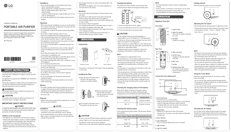 Página 1 del manual Manual de usuario LG AP151MDA1