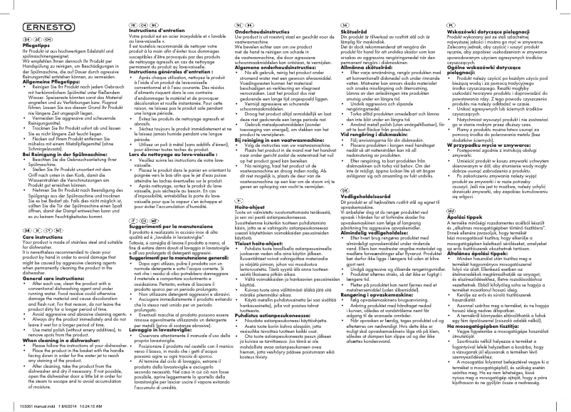 Page 1 of the manual User Manual Ernesto Z30054
